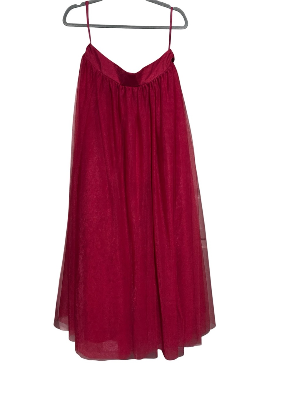 Romantic Red Tulle Maxi Skirt | Layered Special Occasion Formal Skirt | Fairy